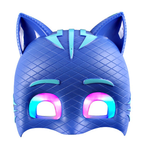 精选儿童节万圣节睡衣小英雄衣服表演服cos动漫猫小子发光面具披风