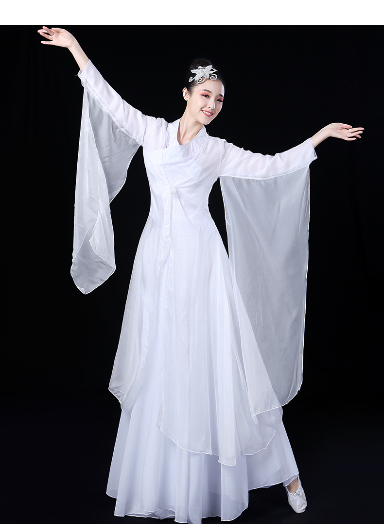 皇梦雅古筝演出服装成人古典舞演出服女飘逸清新淡雅古装汉服中国风