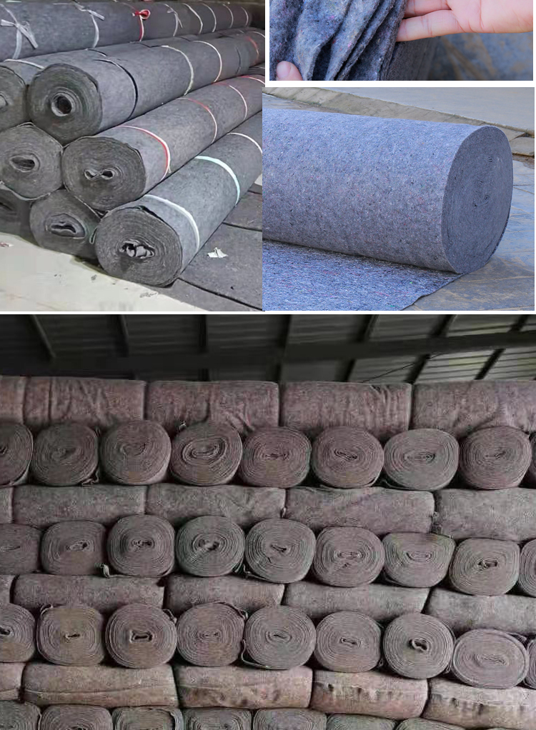 土工布工程布混凝土养护保温棉园艺大棚保温毯毛毡黑心棉养护加厚 200