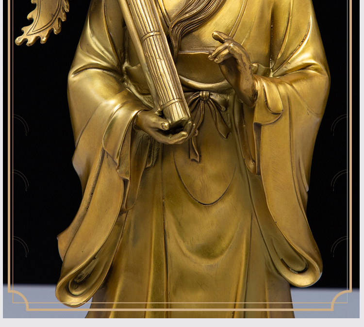 姜太公神像祥狮纯铜姜子牙神像 姜尚姜太公铜像 家居吕尚姜尚封神榜