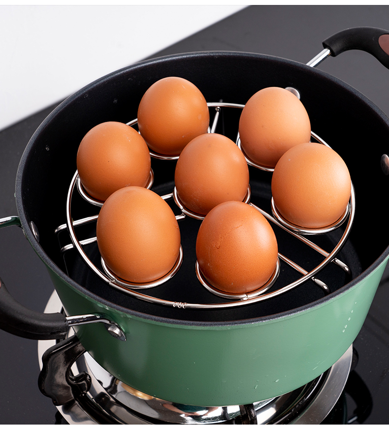 蒸架304不锈钢鸡蛋架蒸架电饭锅高压锅支架高脚蒸蛋隔水架子短脚款