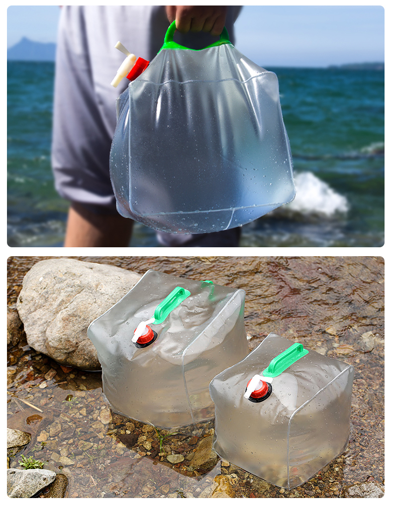 户外大容量折叠便携水袋20升储水袋车载旅游露营装水袋家用蓄水袋 10l