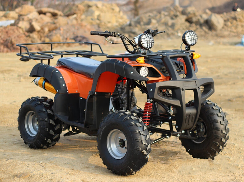 双后减震125cc双排大沙滩车四轮沙滩越野全地形摩托车蓝色