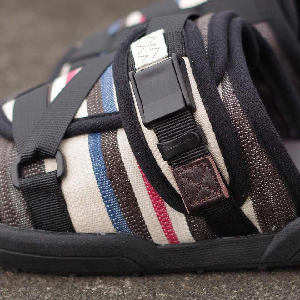 visvim新款潮牌网红波点真牛皮防臭陈冠希牛皮拖鞋余文乐面包鞋男