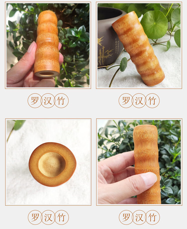 庄梦蝶实心竹精抛老料罗汉玉竹文玩手把件竹节挂件罗汉竹直径3640长