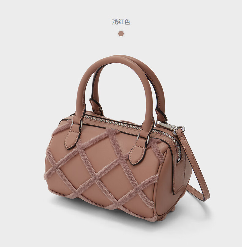 女包 官方官网初秋ck2-50671284女包优雅菱格手提波士顿包小&ck女士