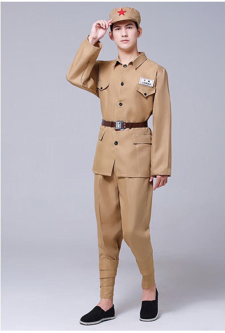 加梵森解放志願服男女抗美援朝服裝49試50式列寧表演服2021志願軍男女