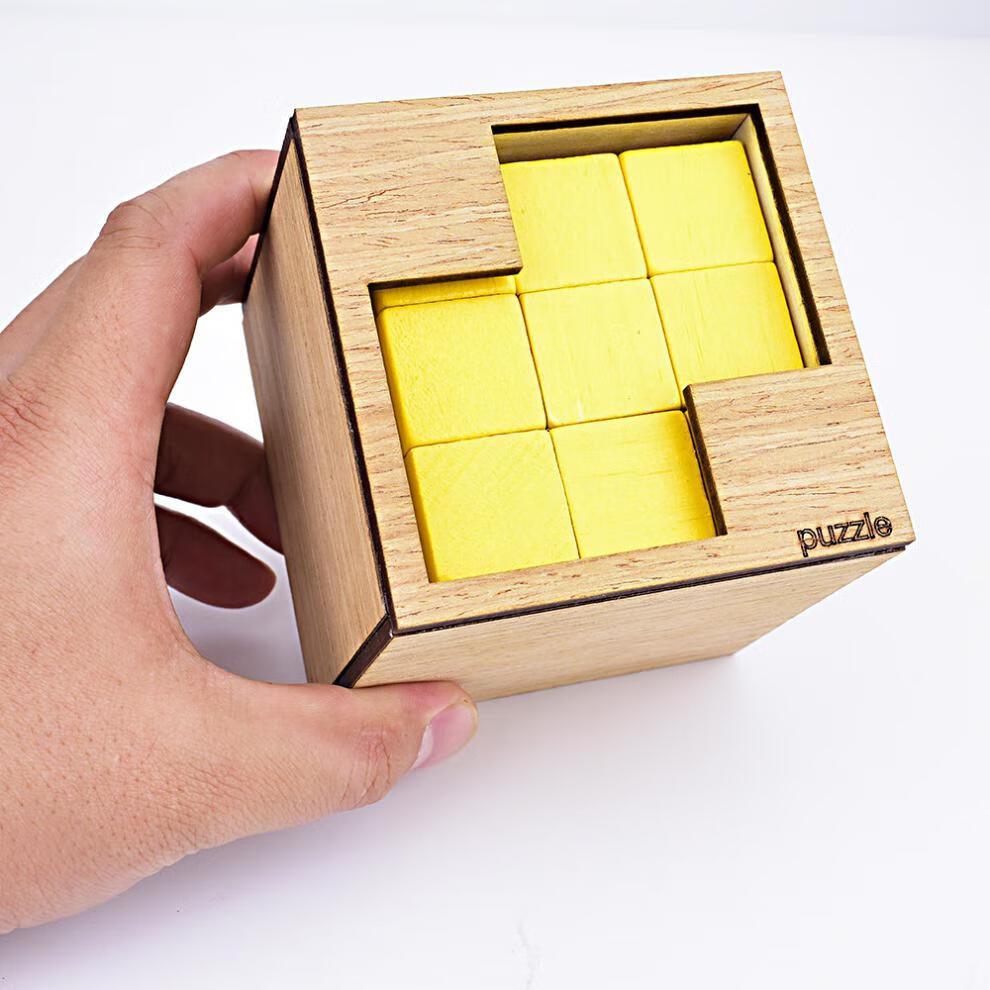 新年礼物4lpuzzle抖音gm同款2015超高难度3d立体成年不规则拼图l盒子