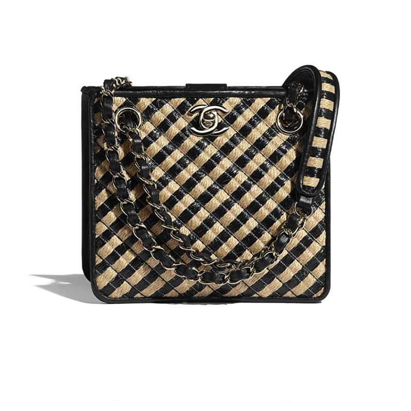 中检chanel香奈儿女包2021季度新款抽绳金属链条包斜挎包单肩包as2421