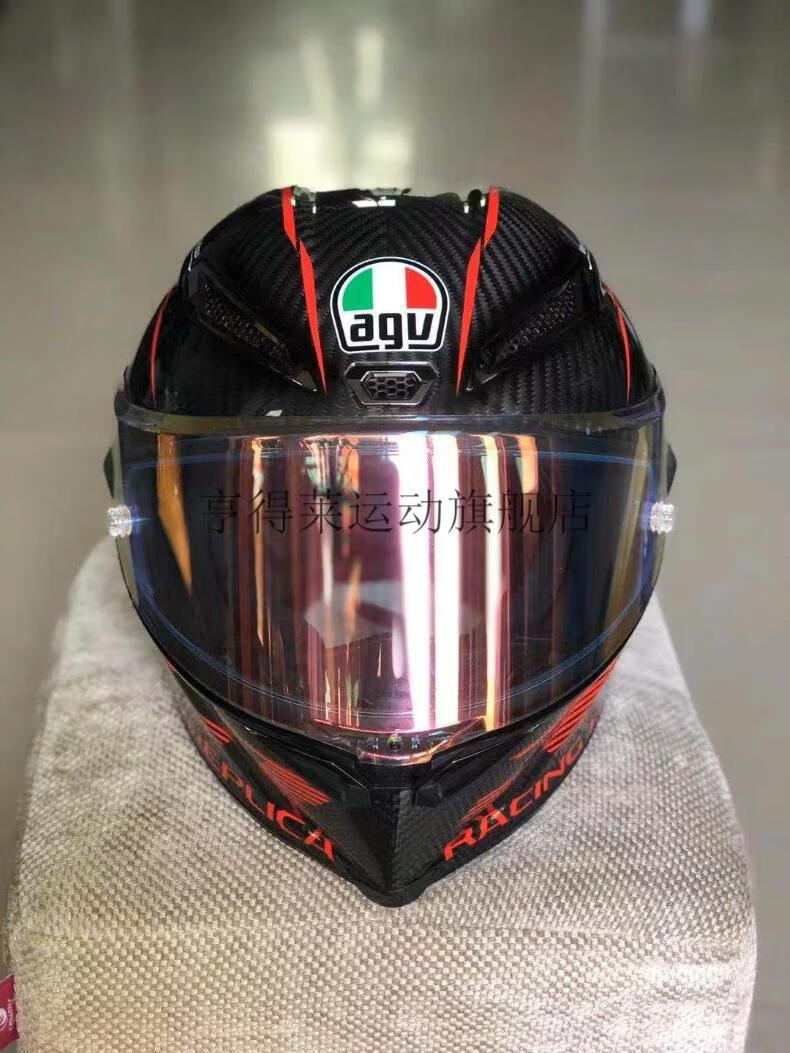意大利agv头盔碳纤维变色龙 agv pista gprr 罗西黑红冰蓝磨砂黑变色