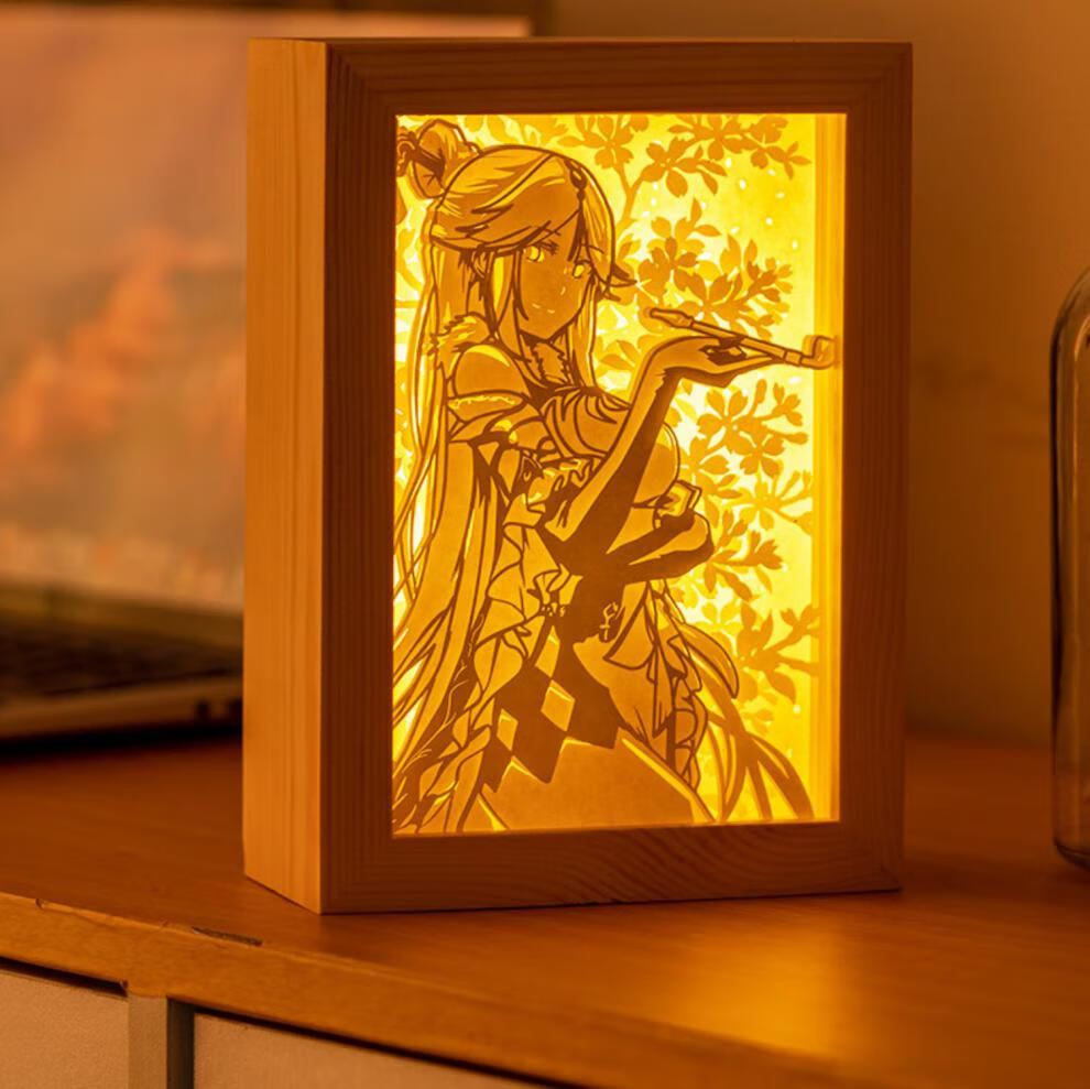 原神纸雕灯原神纸雕灯周边枫原万叶魈钟离温迪雷电将军diy材料包生日