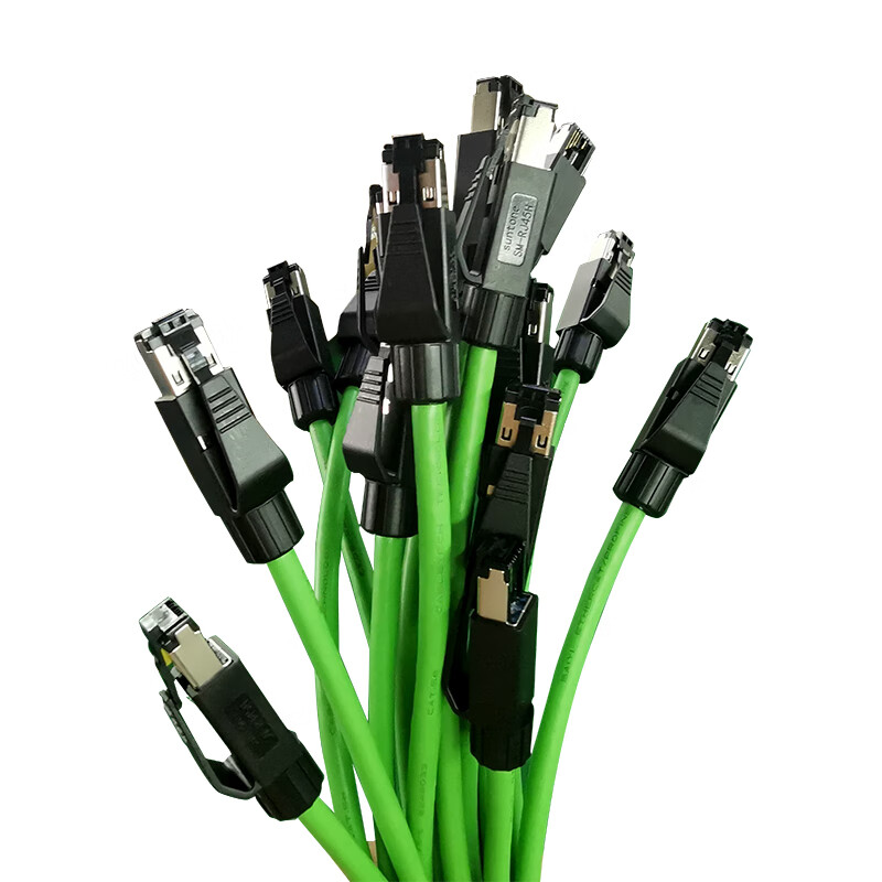 枫尚西门子四芯rj45工业以太网水晶头 profinet/ethercat抗震网线接头