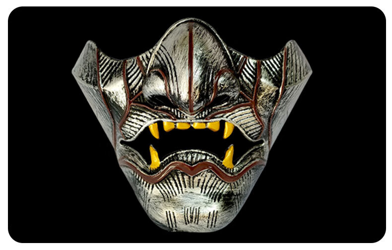 2022新款对马岛之魂面具鬼武士新般若面具男女鬼半脸对马岛之魂黑白