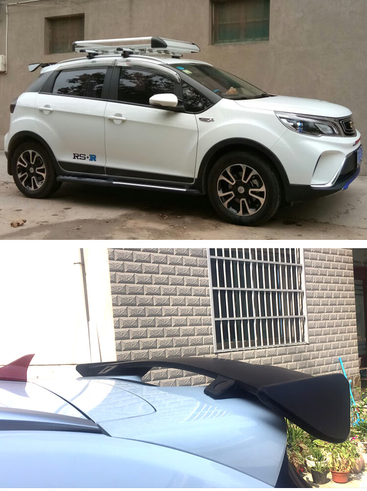 适用于远景x3尾翼改装远景x1s3两厢定风尾翼扰流板烤漆汽车配件打孔