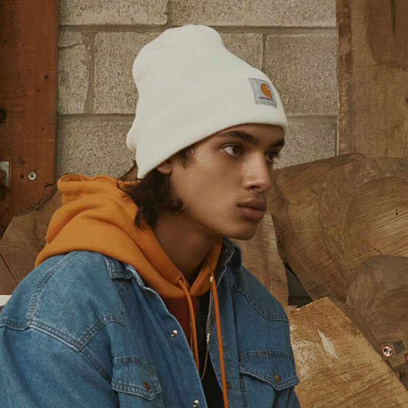 卡哈特冷帽 carhartt针织帽冷帽男女情侣冬季保暖毛线帽高街潮牌堆堆