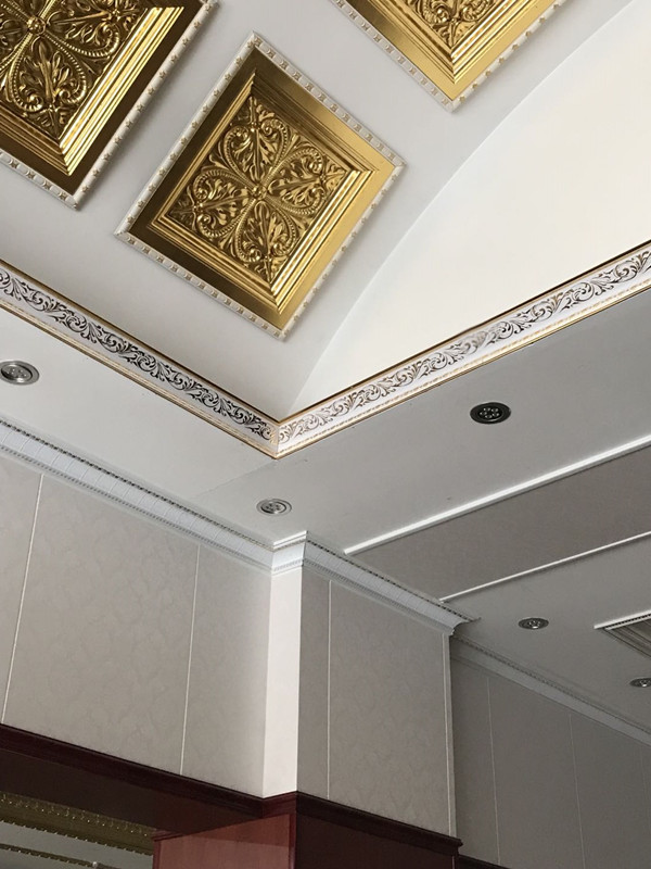 pvc装饰线条仿石膏线天花阴角线吊顶棚顶墙角线10cm白描金欧式线 5cm