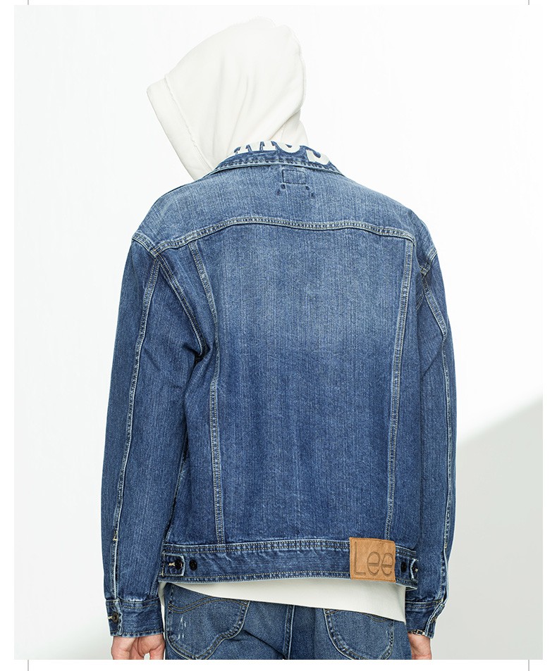 lee商场同款101舒适版型深蓝色男牛仔外套lmt001155100028深蓝色m