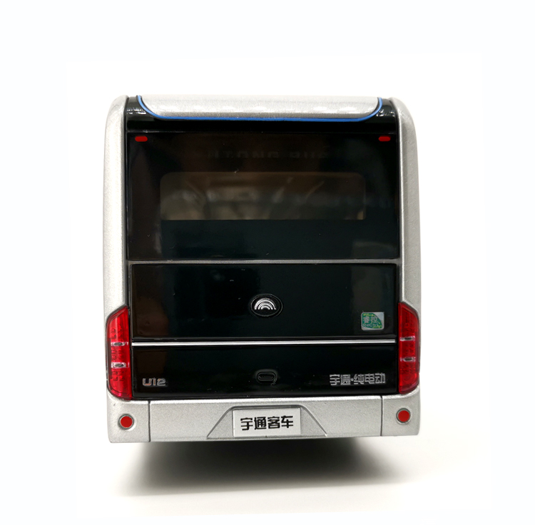 142宇通客车模型u12黑金刚上海纯电动新能源公交巴士合金车模宇通u12
