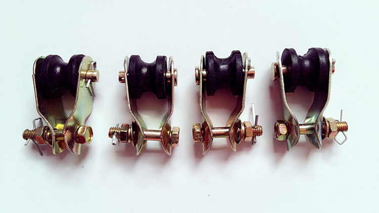 客厅工业电风扇吊扇配件吊杆安装组件滑轮吊夹结构胶轮【图片 价格