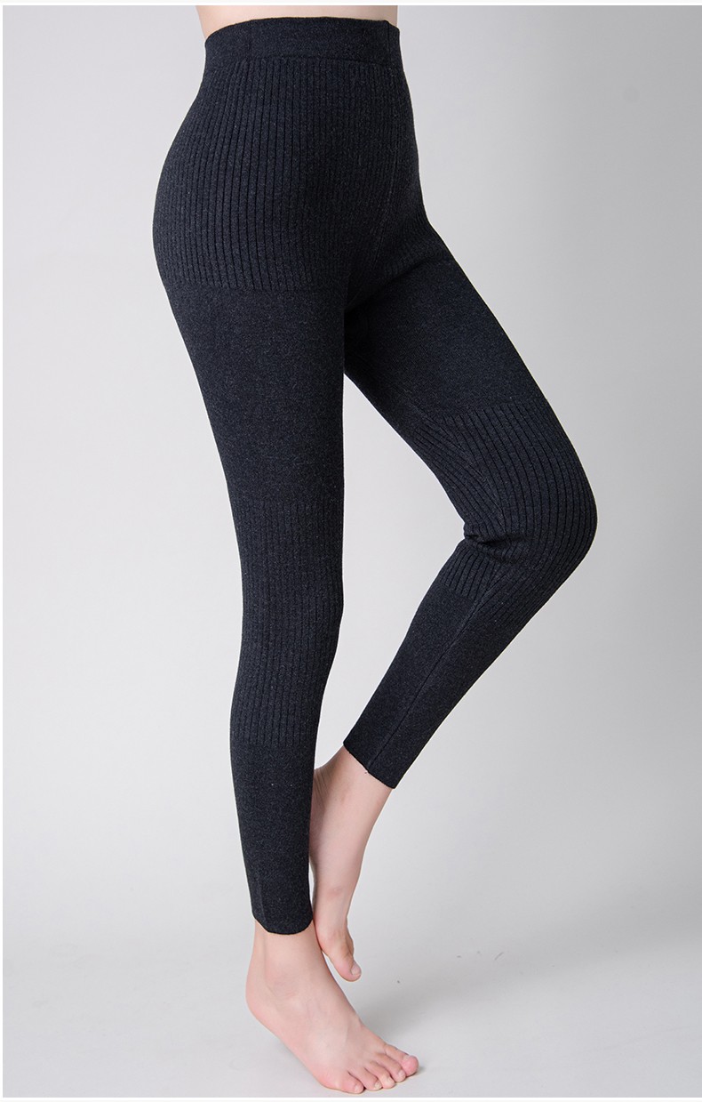 袋鼠贴身中厚羊绒裤男女保暖裤男士羊毛裤秋裤修身高腰绒裤k驼色男m