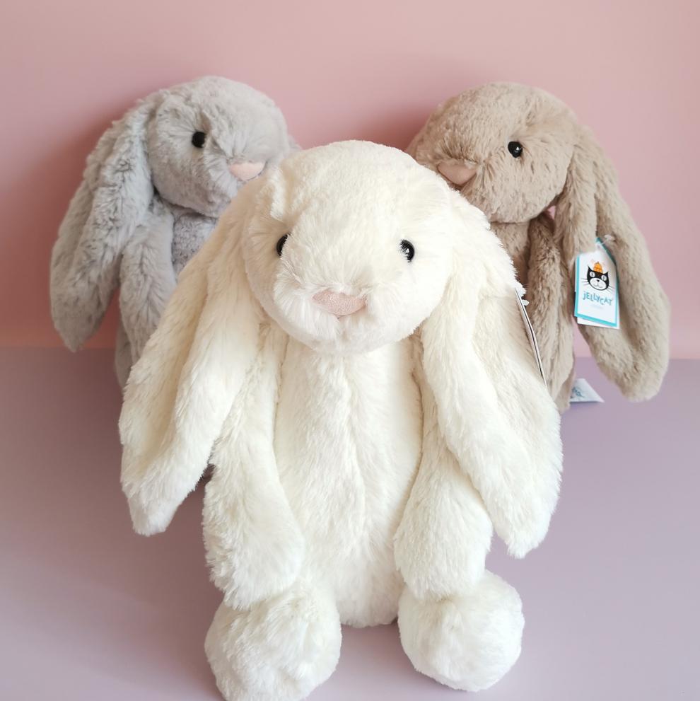 英国jellycat英国害羞邦尼兔柔软安抚毛绒玩具同款公仔bunny米棕色