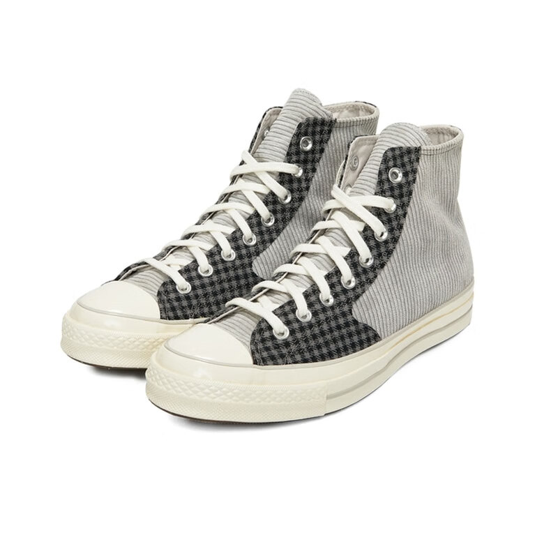 converse匡威2021冬季情侣鞋灯芯绒拼接高帮复古休闲运动鞋