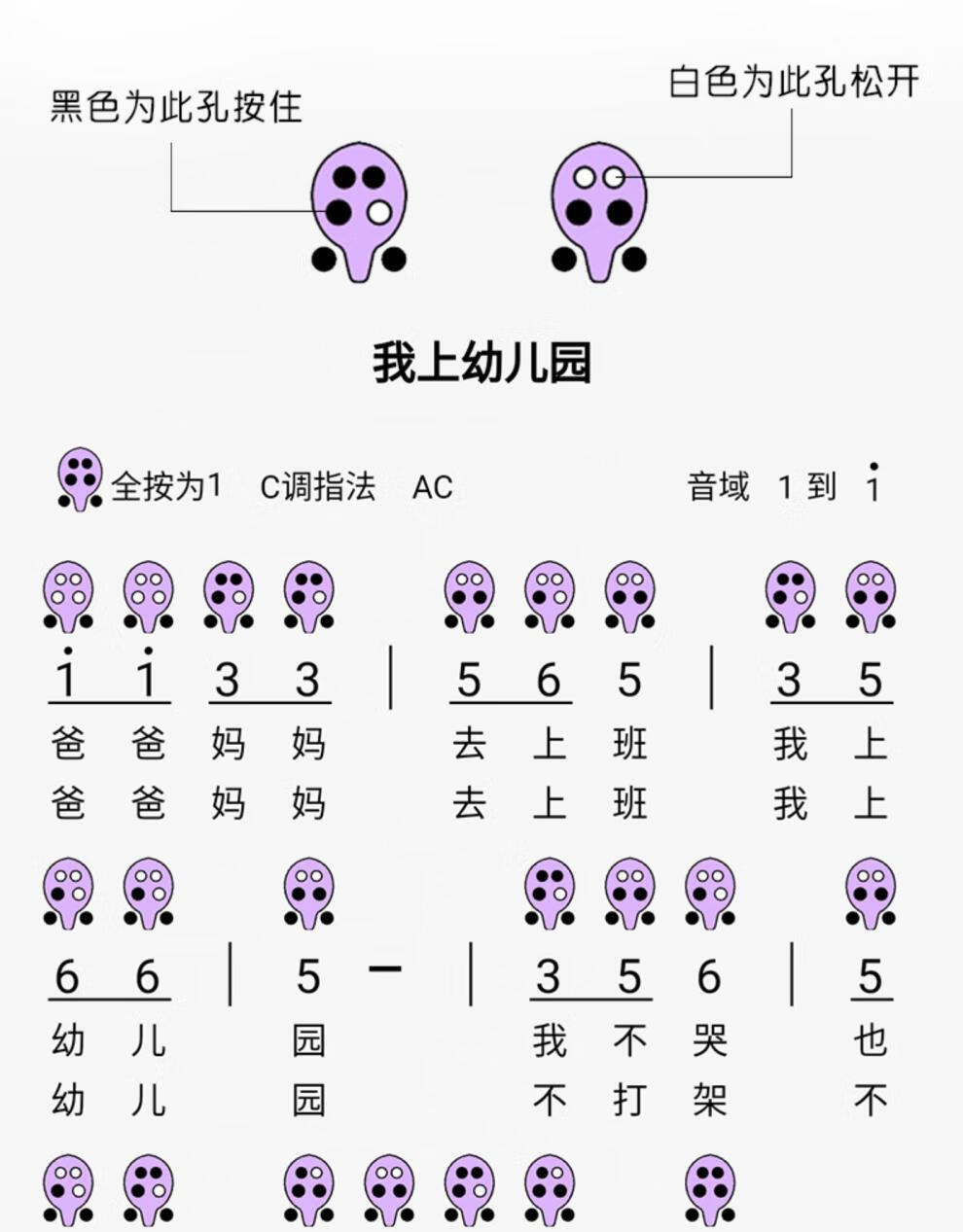 陶笛6孔初学中音ac调学生六孔迷你笛随身小乐器入门儿童陶埙旗舰款紫