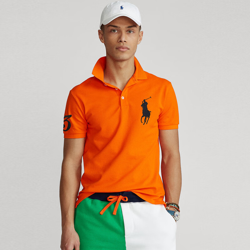 拉夫·劳伦polo ralph lauren 男士新款经典大马标3号宽松休闲纯色