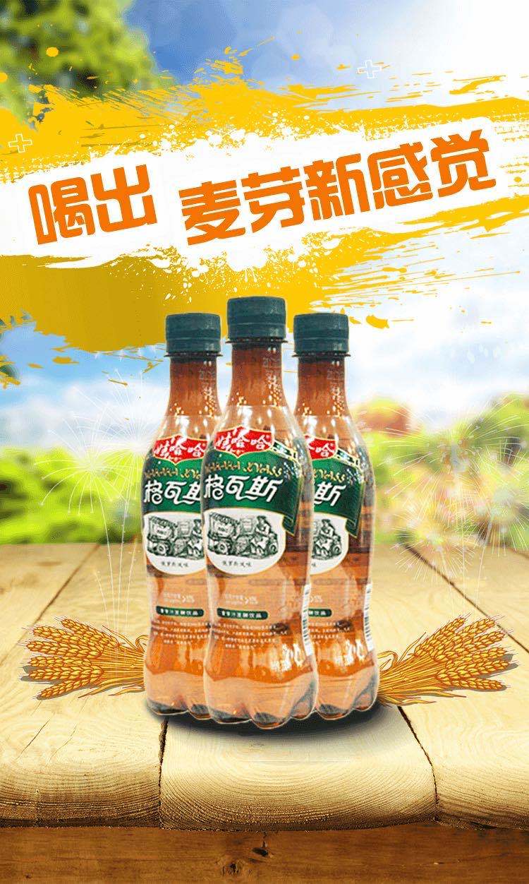 9折娃哈哈格瓦斯碳酸饮料330ml600ml瓶整箱麦芽汁俄罗斯风味格瓦斯330