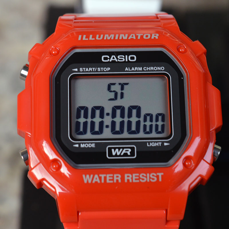 迪士尼联名卡西欧手表现货casio f108whc-7b方块简约 ins复古风电子