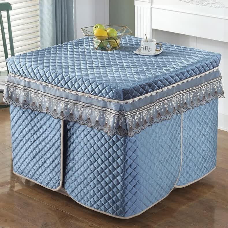 烤火罩正方形60x60电烤火桌子罩套正方形加厚60x60家用取暖桌罩定做加