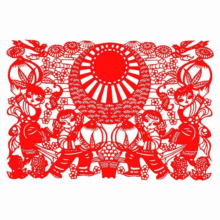 爱国剪纸剪纸爱国主题作品成品题材艺术廉洁文化衍纸画风手工刻纸a3