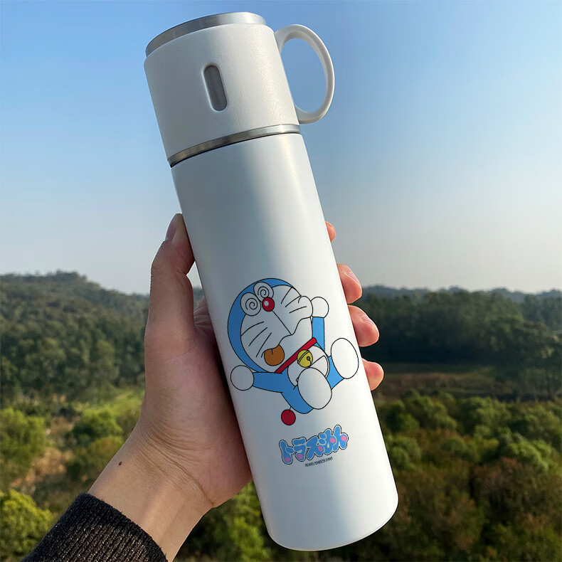 哆啦a梦保温杯哆啦a梦保温杯蓝胖子周边大容量机器猫小叮当学生水杯子