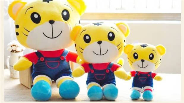 巧虎玩偶澳捷尔巧虎小花毛绒玩具老虎布娃娃公仔大号穿衣玩偶生日礼物