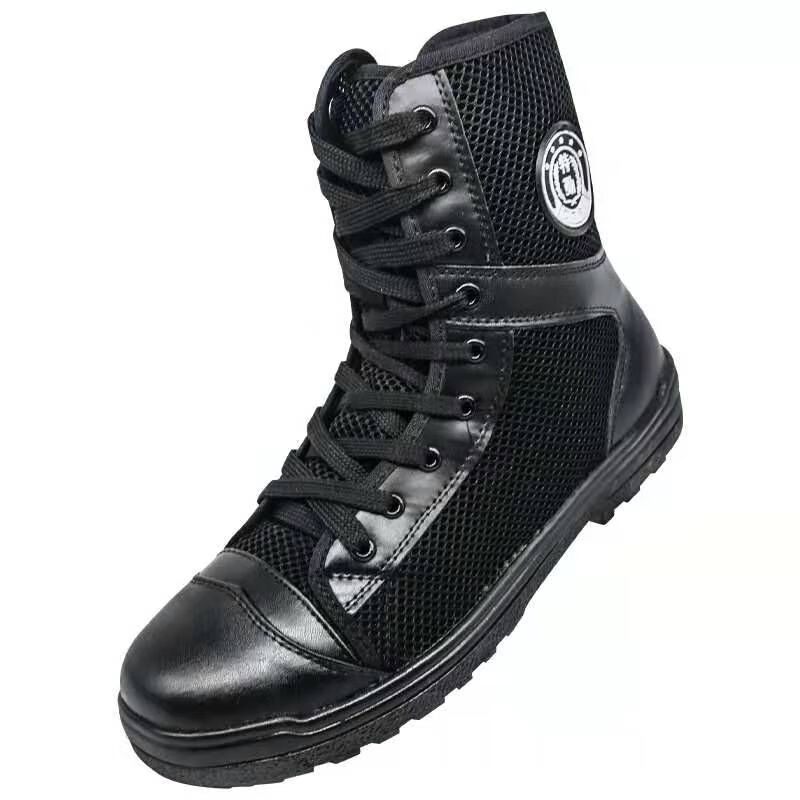 保安鞋鞋户外高帮靴男靴作训鞋黑色春夏作战靴高帮鞋战训靴子夏季40