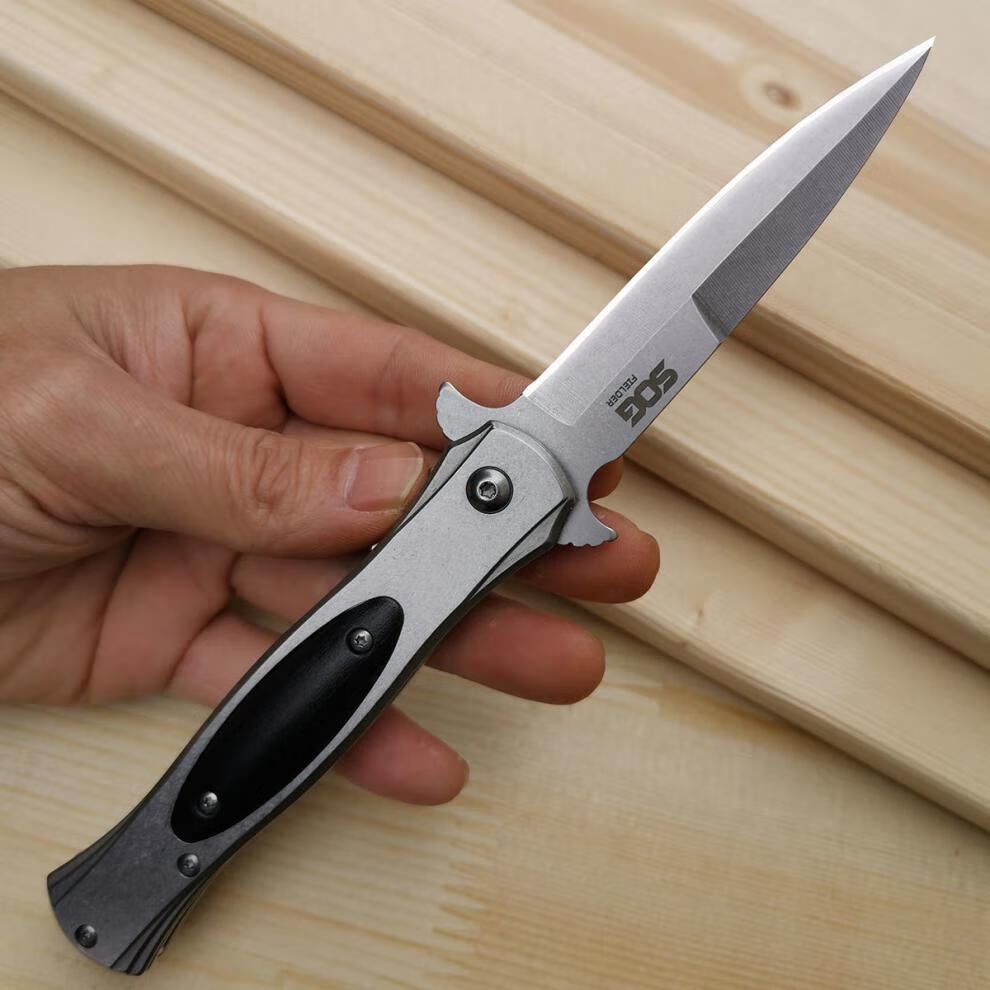 弹簧自动伸缩刀户外折叠高硬度军随身野外求生折多功能瑞士露营水果小