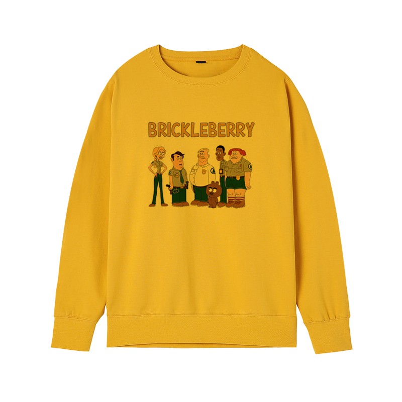 宝凡柏 动漫美剧brickleberry脆莓小熊公园衣服印花春秋圆领卫衣男女