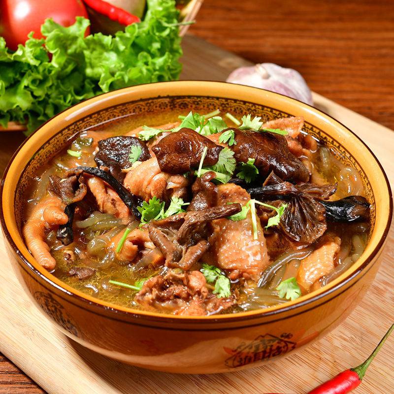 榛蘑野生白山土特产小鸡炖蘑菇去根新货二斤1000g精选送人参