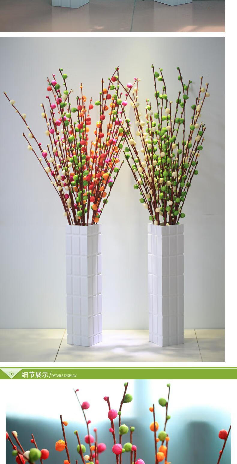 小号冰裂纹陶瓷花瓶 15支银柳(颜色混搭)【图片 价格 品牌 报价】