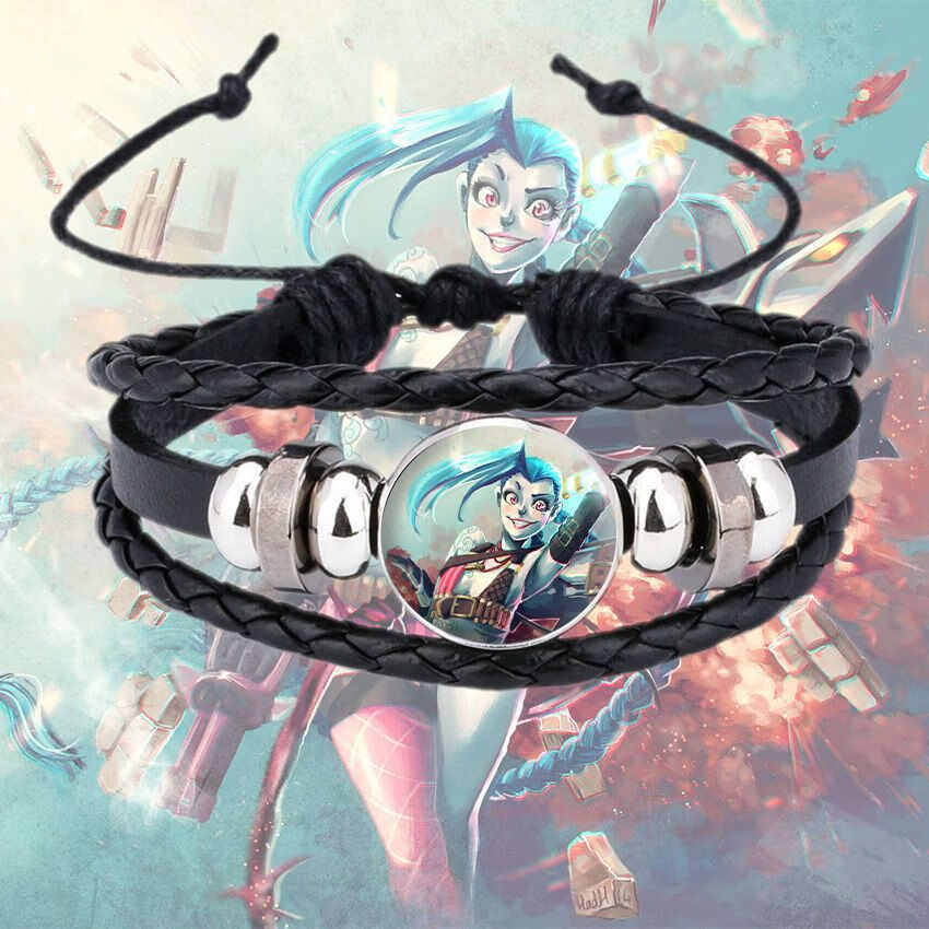 英雄联盟动漫游戏周边lol双城之战arcane金克斯jinx手链手饰学生款11