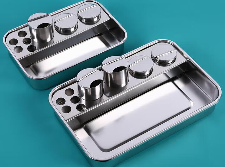 礼达康加厚不锈钢弯盘医用纹绣消毒盘防碘腰子盘换药盘手术器械托盘