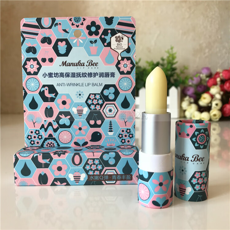 小蜜坊manukabee高保湿抚纹润唇膏小蜜坊麦卢卡蜂蜜高保湿润唇膏新