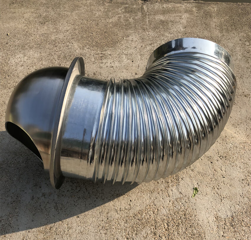 油烟机排烟口排风口不锈钢烟囱型家用油烟机烟囱不锈钢排风管Φ6cm