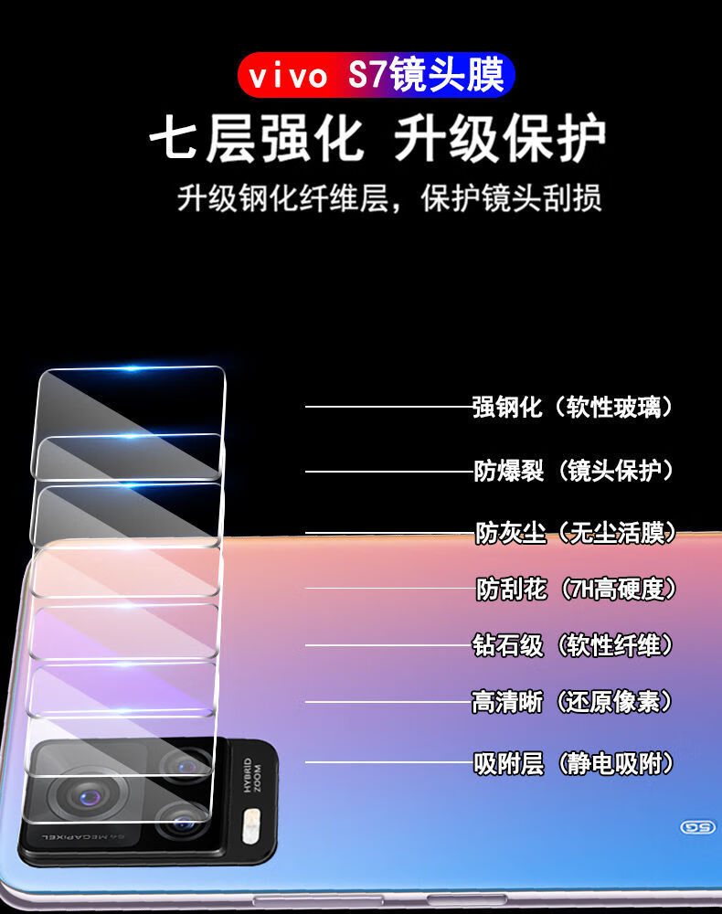 膜保护圈x50/x50pro后置摄像头镜头圈s9手机贴膜 vivos9【灰】【图片