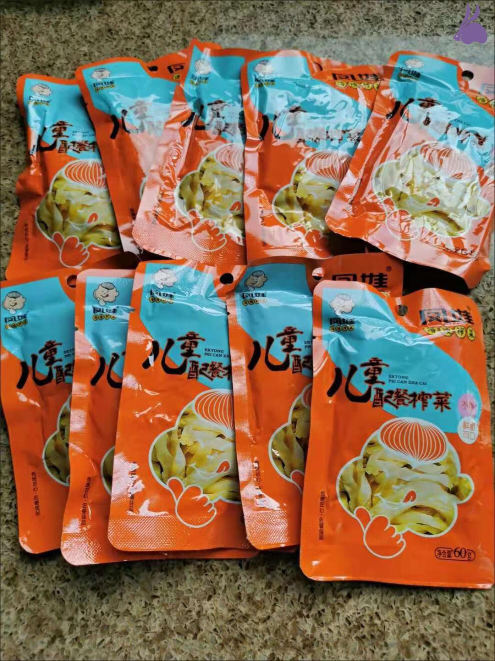 【凤娃】榨菜涪陵榨菜丝儿童学生榨菜丝不辣原味清脆下饭菜发 60g*10