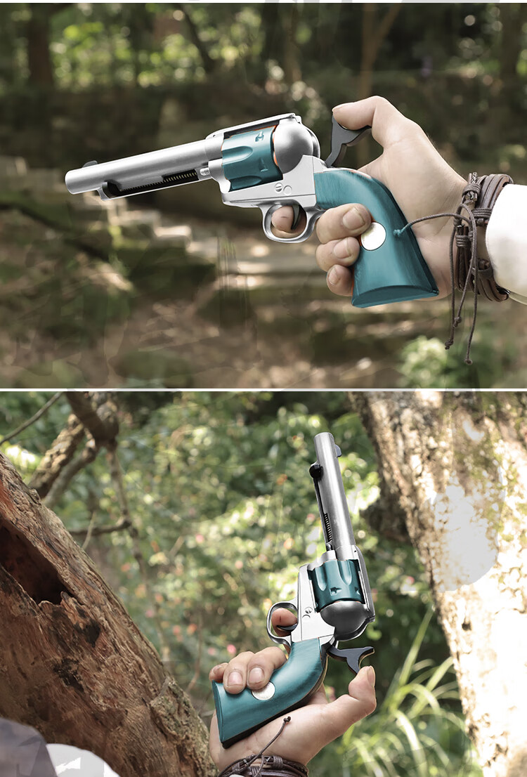 乖巧虎柯尔特m1873软弹枪单动式转轮模型玩具 装饰木盒 官方标配