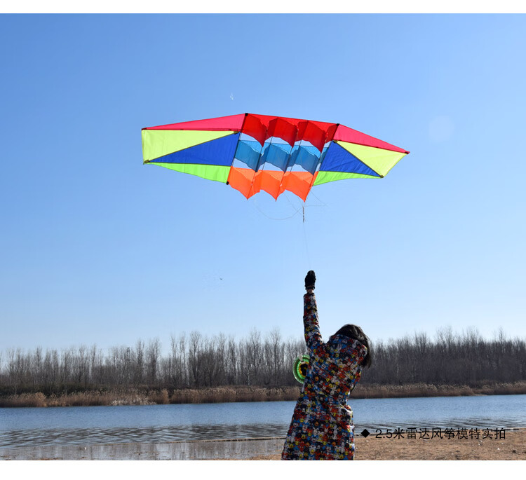 易飞立体3d潍坊成人特大长尾巴滑翔机风筝仅26厘米轴承轮700米3股线