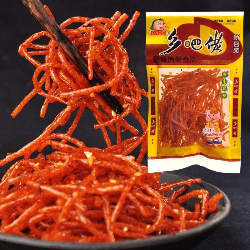 乡巴佬辣条乡吧佬辣丝8090后怀旧甜辣小包辣条零食特产一整箱批发土豆