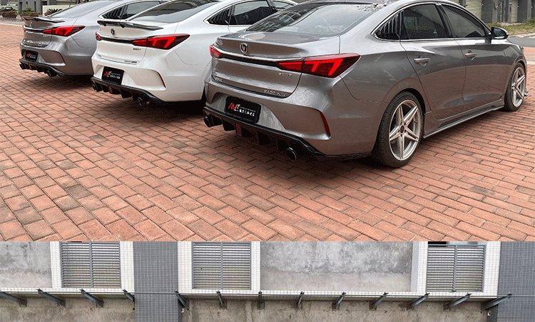 2021款长安逸动plus改装包围蓝鲸版大小前唇后唇侧裙尾翼百叶窗排气果