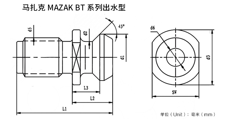 數控拉釘bt40bt3045度高精通水通孔加工中心拉桿bt50刀柄拉丁bt3045